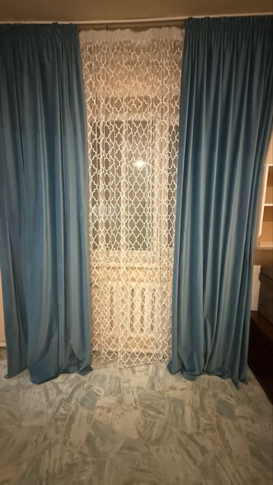 шторы тёмно-синего цвета