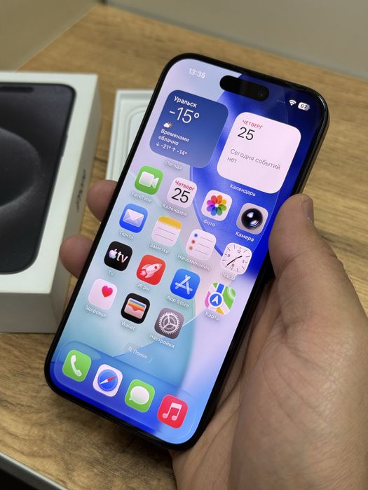  iPhone 15pro 5G 128gb HX/A EAC black titanium в отличном сост.