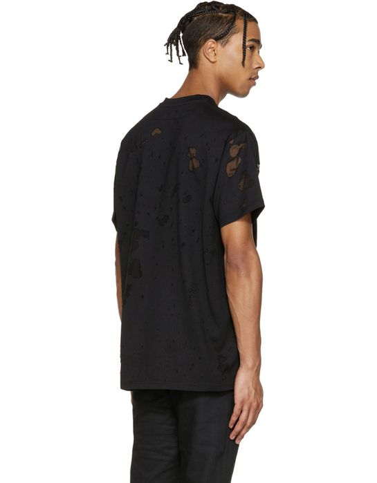 Givenchy Paris Black Destroyed Logo T-shirt