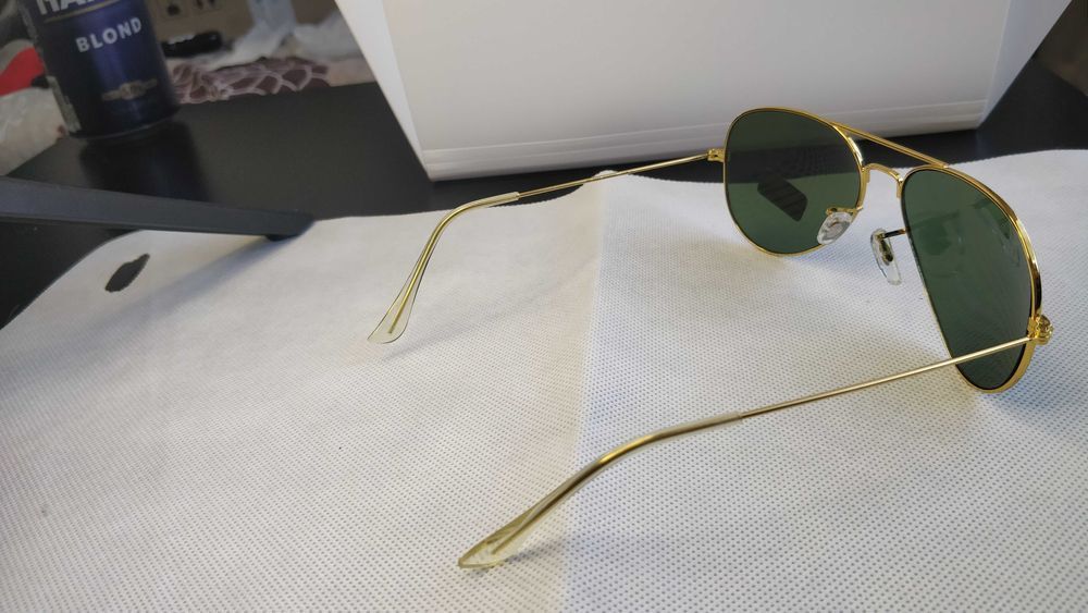 Ochelari de soare Rayban aviator , verde.