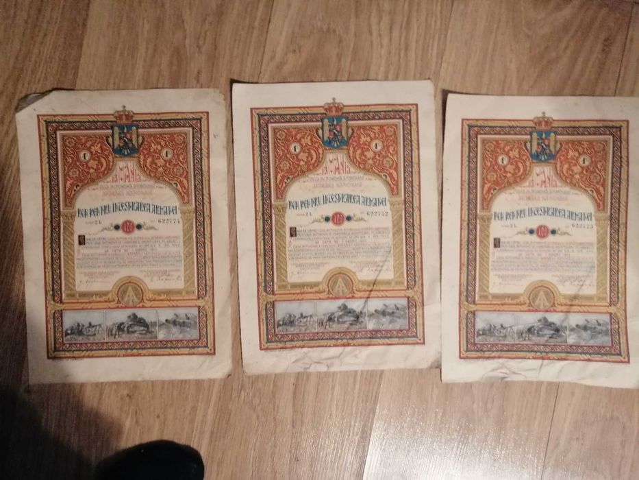 Renta 5% amortibila din 1933, titlu de 5000 si 10.000 lei