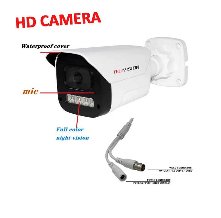 Видеонаблюдения Комплект 4 камера color кит 4мп