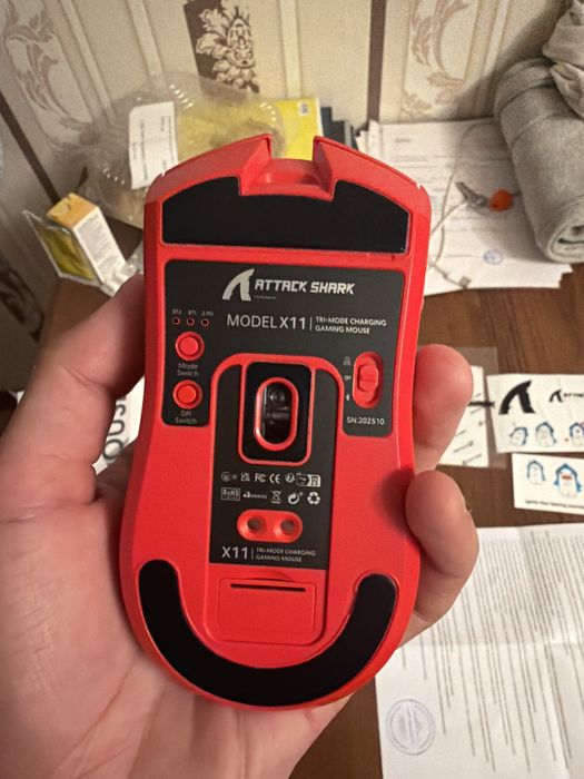 Мышка Attackshark X11 RED
