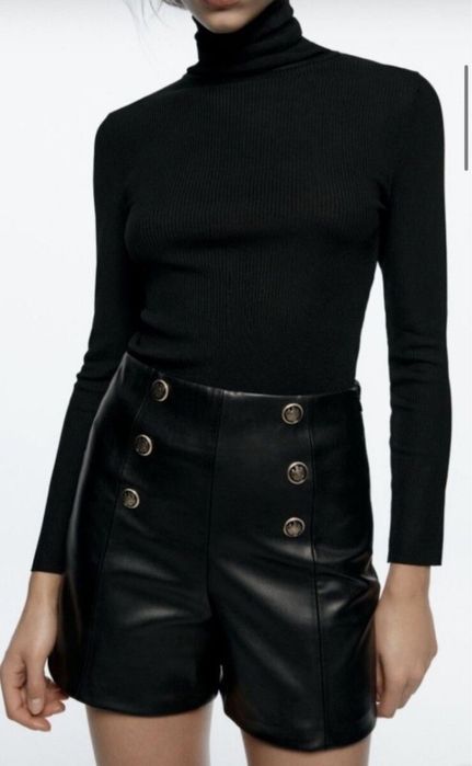 Кожени къси панталони - Zara