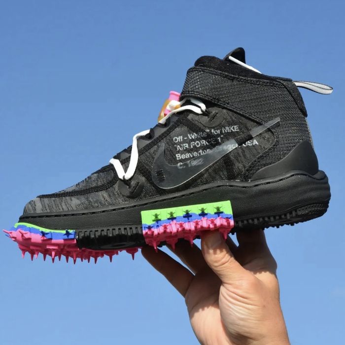 Nike Air Force 1 Mid x Off-White Alb si Negru
