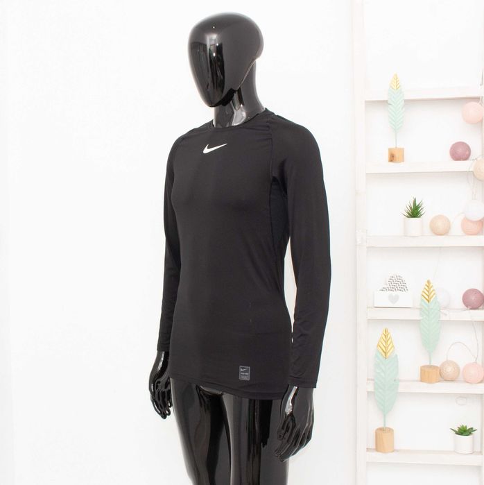 Nike Pro оригинална мъжка блуза черна Dri Fit дълъг ръкав L