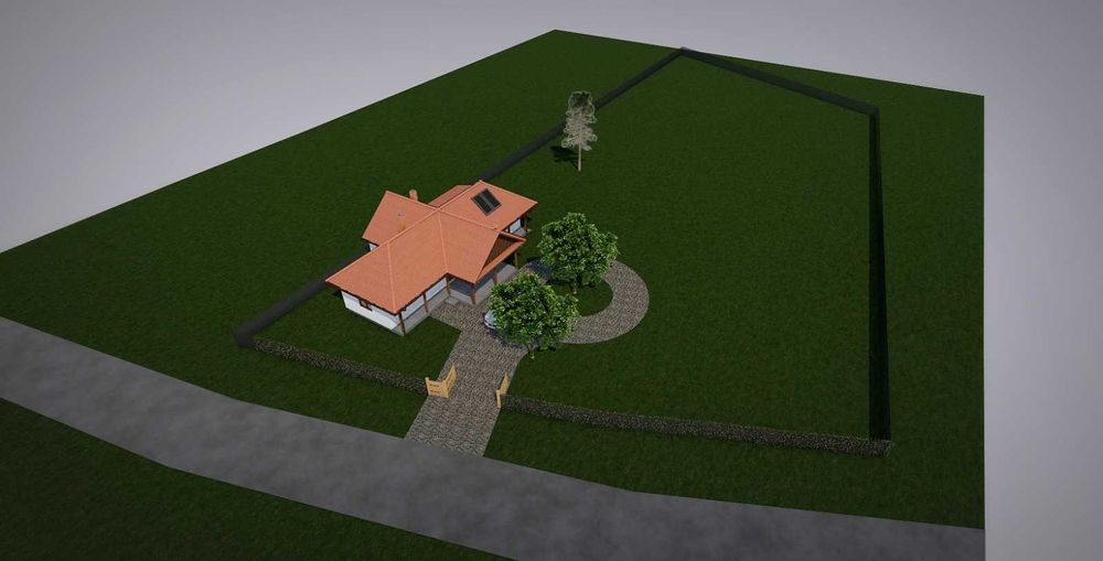 Casa individuala 80mp suprafata utila, teren 2900mp