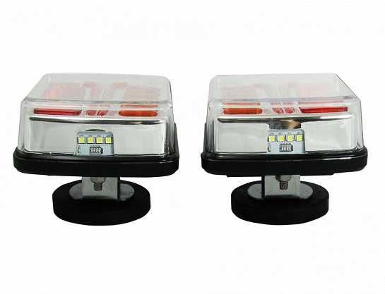 Магнитни Лед Стопове за Ремарке Каравана с 4 функции 12-24V