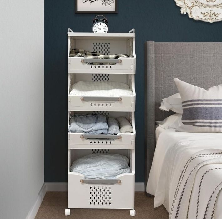 Корзина для белья с полками. Tokchali kir yuvish savatchasi.