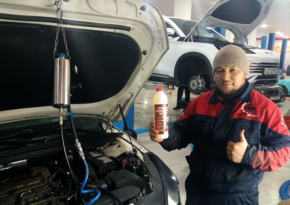 Жидкость для промывки форсунок безразборной очистки инжектора