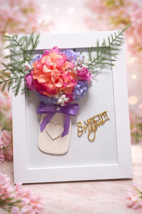 Изработка на рамки с 3D цветя.