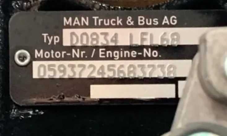 Motor complet D0834 LFL68 MAN Euro 6 - Piese de motor MAN