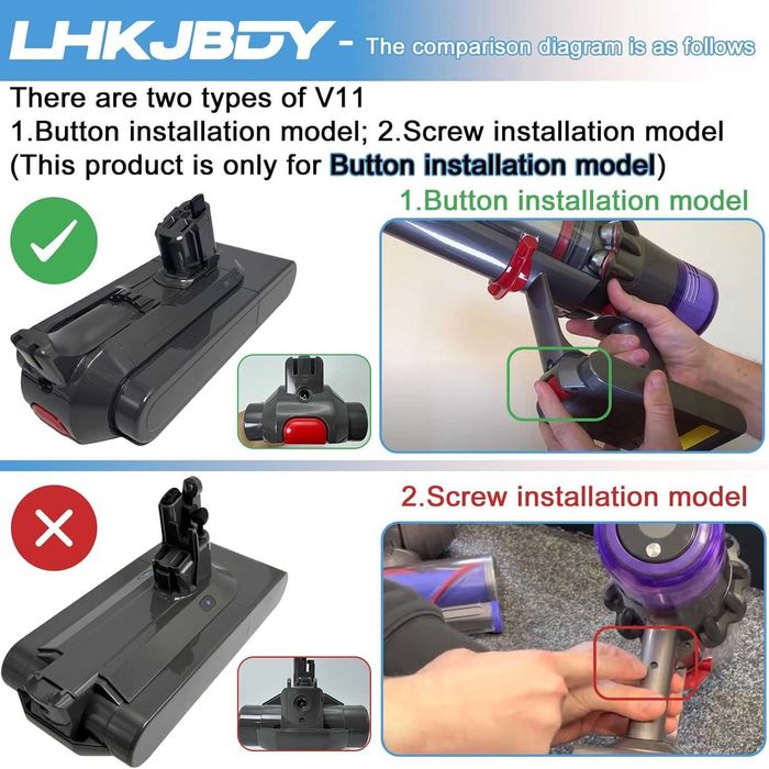 Dyson V11 Замяна на батерDyson V11 Замяна на батерия- 8000mAh