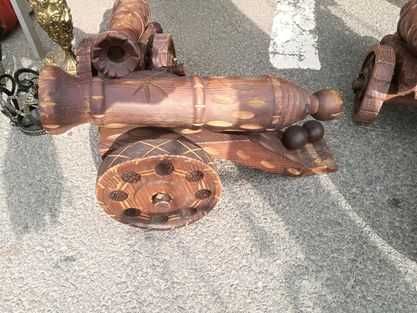 Decor Tun din lemn sculptat