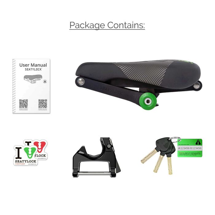 Sa bicicleta Seatylocks Trekking Stripes Black