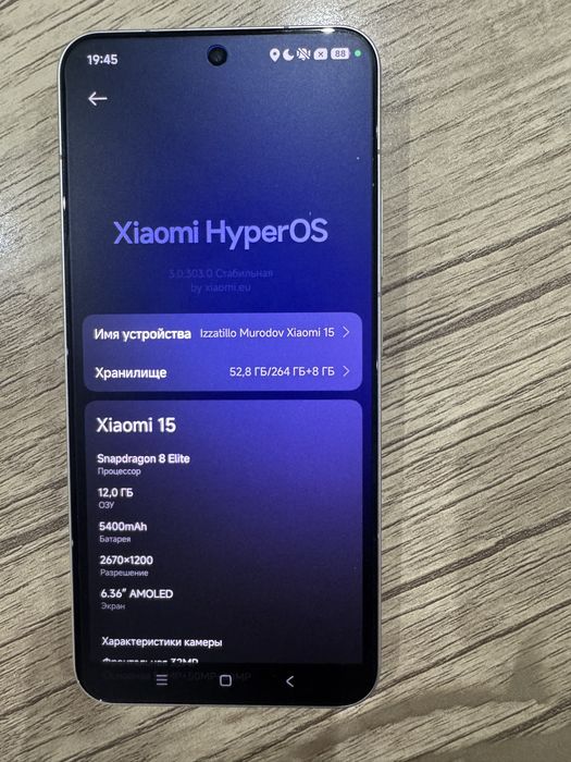 xiaomi 15 ideal xolatda puliga arzidi