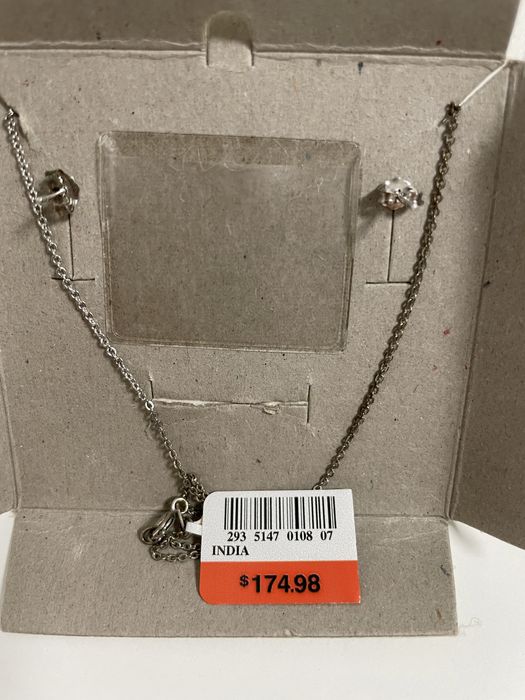 Set placat cu argint 925 diamante naturale!