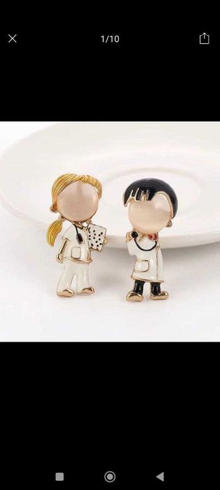 Медицинский брошка металлические значки, на одежду сердце