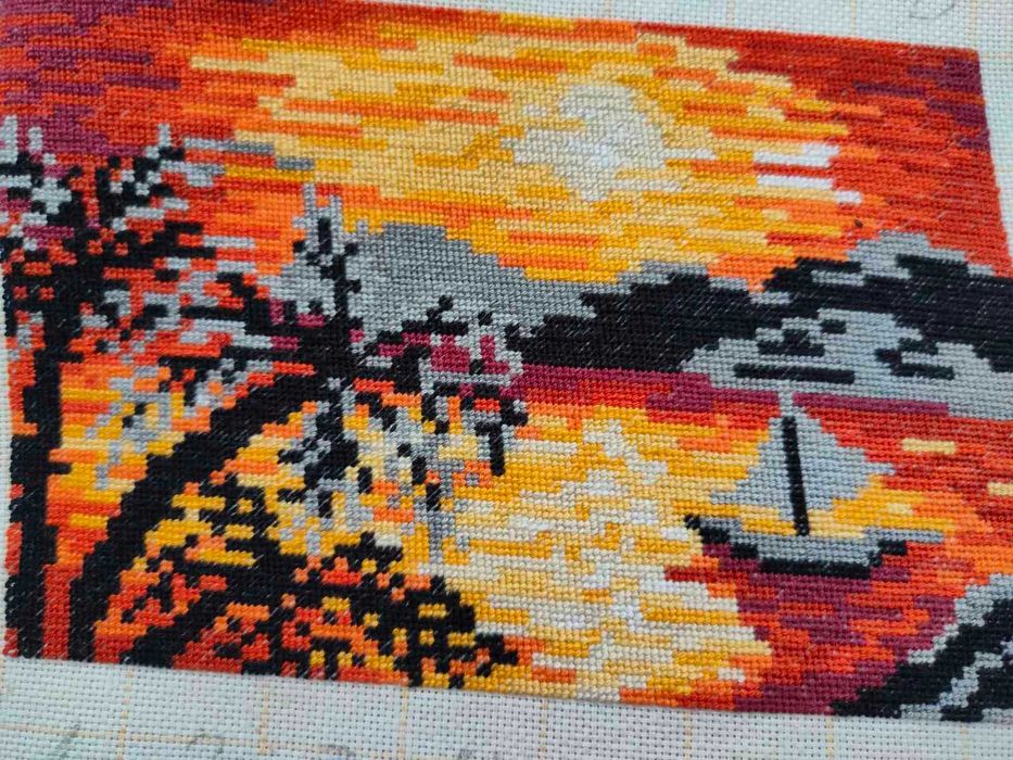 Гоблен "Залез с платноходка"