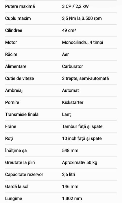 Honda CRF 50 F 2024 ca nouă