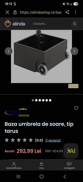 Suport umbrelă tip ghiveci