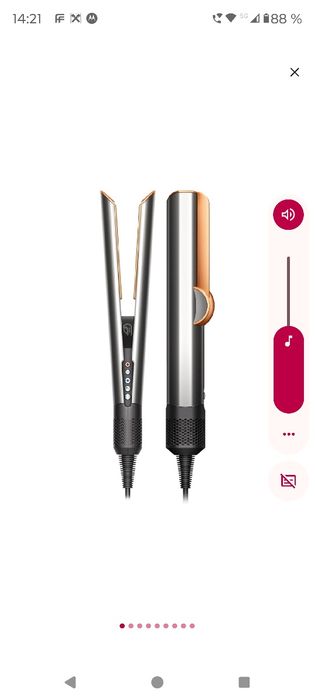 Placa de indreptat parul DYSON HT01 Airstrait, 140 grade, LCD, cupru