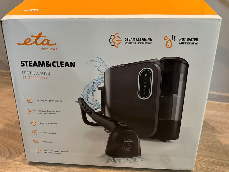 Парен почистващ препарат за дълбоко и деликатно почистване ETA Steam & Clean 0149 0001 – мощно засмукване + гореща вода