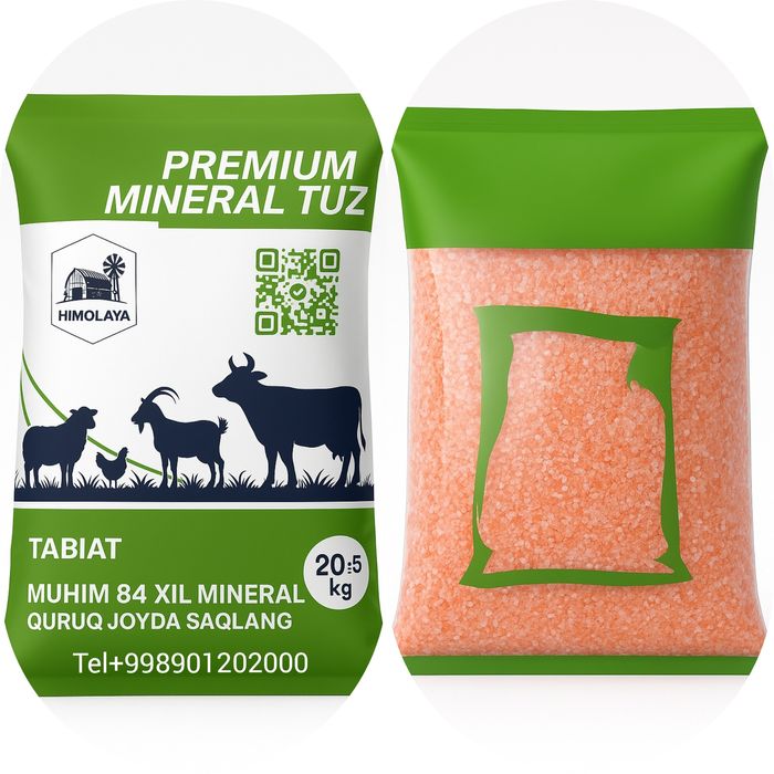 TUZ maxsulotlari chorva mollari uchun va osh tuzlari optim narxda