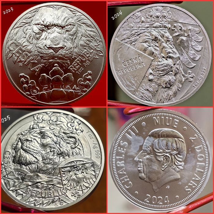 Leul Cehiei, Uriasi ai Epocii de Gheata monede lingou argint 999