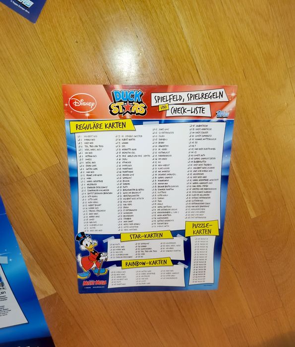 Папка за колекционерски карти Topps Disney Duck Stars