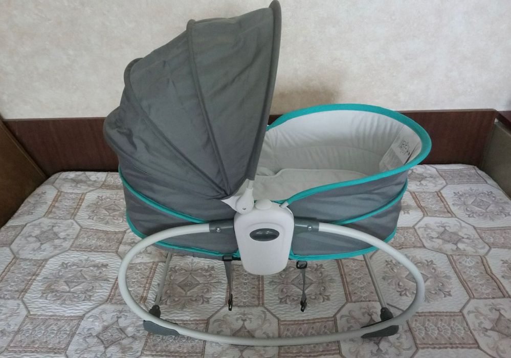 Бебешки шезлонг люлка 5в1 MASTELA AVA ТЮРКОАЗ