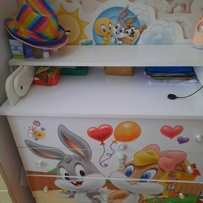 Детски мебели - легло, скрин и гардероб