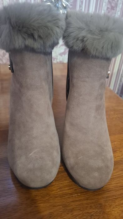 Сапоги кожанные производство Партугалия и Батильоны натуральная замша