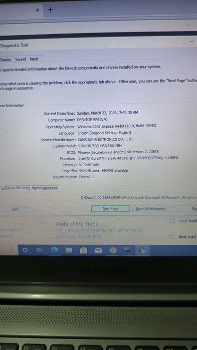 Vând laptop Samsung i5 Gen 2