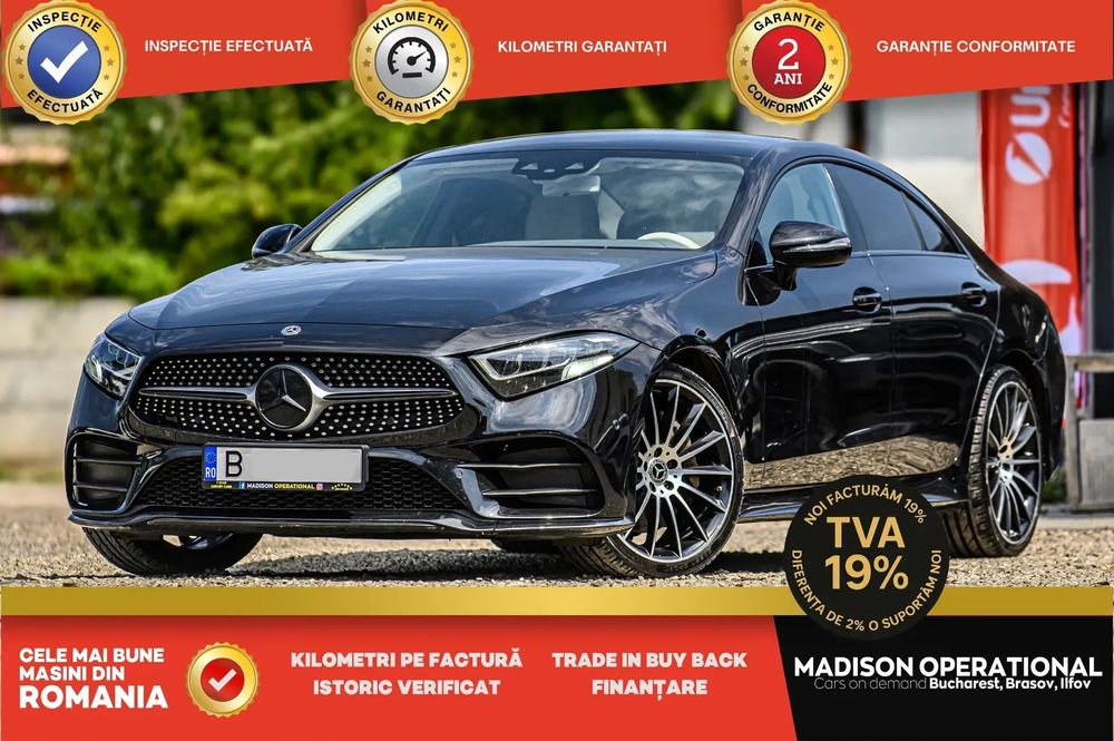 Mercedes-Benz CLS ///AMG  Hibrid benzina 4matic Coupe piele alba fara daune