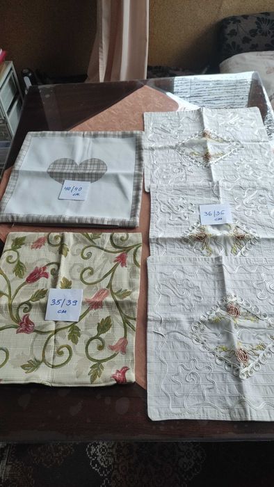 Неупотребявани калъфки за декоративни възглавнички