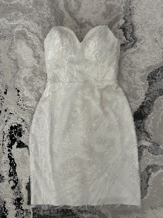 Rochie alba tip bijuterie/cununie civila