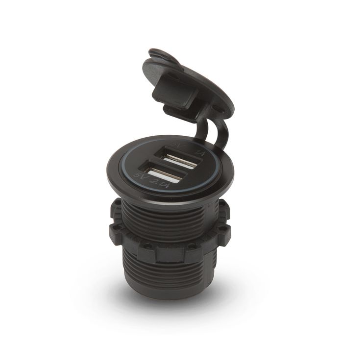Adaptor USB instalabil in locasul brichetei – lumina verde, 1 buc., 54926GR