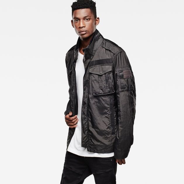 Мъжко оригинално яке G-star Raw Rovic S ново тънко джи стар черно