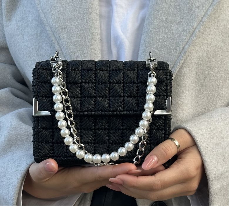 Geantă croșetată handmade „Perla”