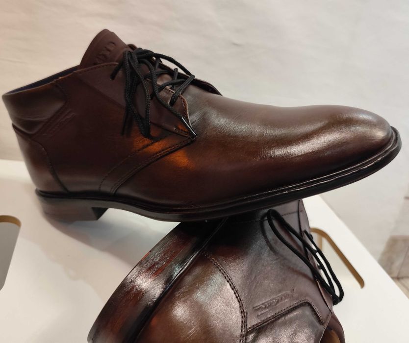 Ghete lace-up premium 43 43.5 LLOYD piele naturala moale maro