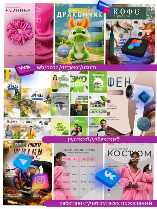 карточки товара для маркетплейсов инфографика