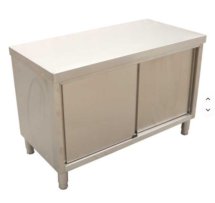 Masa inox horeca cu usi glisante 1000x700x850H,noi cu factura