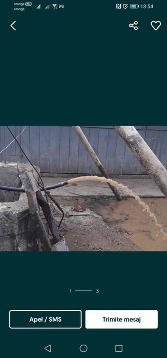 Foraje puțuri apa de mica și medie adâncime  piloni de susținere absor