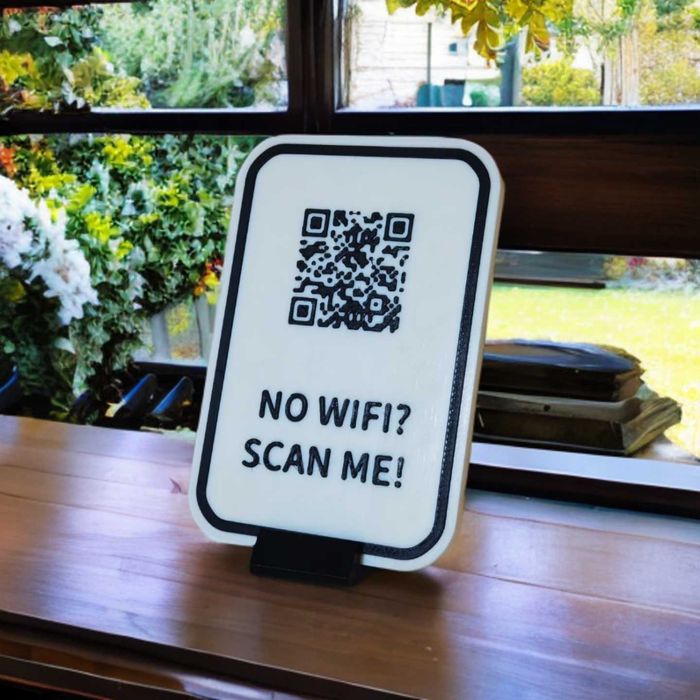 3д принтирана табелка за лесна връзка към wifi без въвеждане на данни