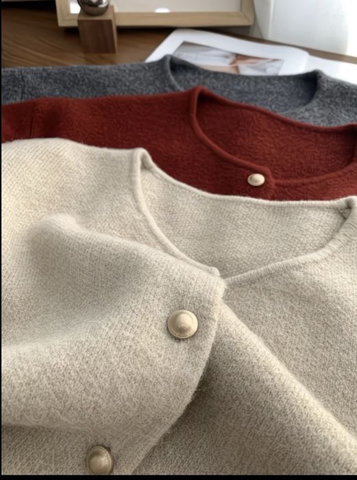 теплый кардиган бежевый