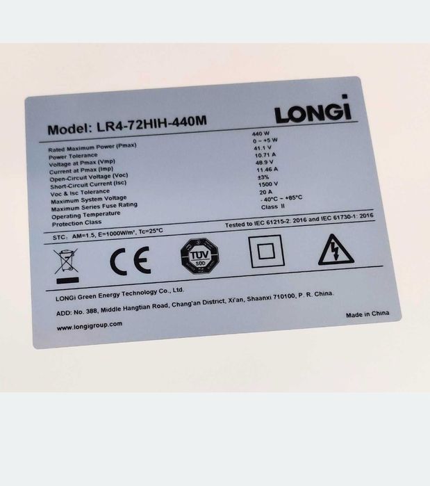 Фотоволтаични панели Longi LR4-72HIH-440M
