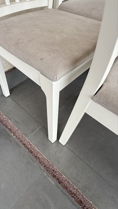Set 6 scaune bucătărie IKEA – lemn masiv + tapițerie