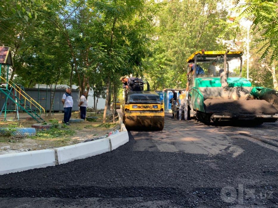 Асфальтирование под ключ. Разметка дорог. Лотки, люки, бордюры.