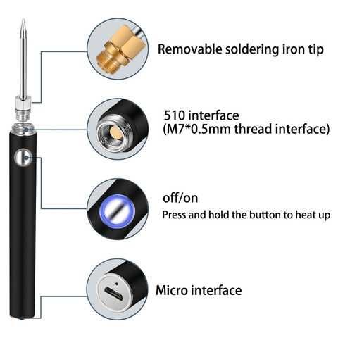 Жало с 510 коннектором для паяльника  USB